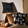 Black And White Abstract Style Cushion Cover Anti-dustmite Pillowcase Invisible Zipper Silky Short Plush Sofa Cushion Cover