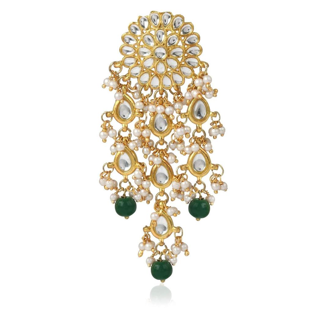 Womens  Kundan Tassel Earrings