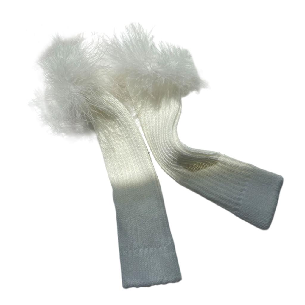 Mädchen Handschuhe Handgelenkwärmer Handschuhe Feder für Halloween Fingerlose Handschuhe Handgelenkwärmer Ärmel Winter für Teenager