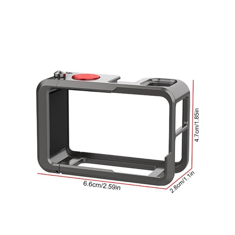 Aluminum Alloy Camera Handle with Rapid Detach Mechanism for Action 5Pro/4/3 Cameras Cold Shoe Mounts Ergonomic Design