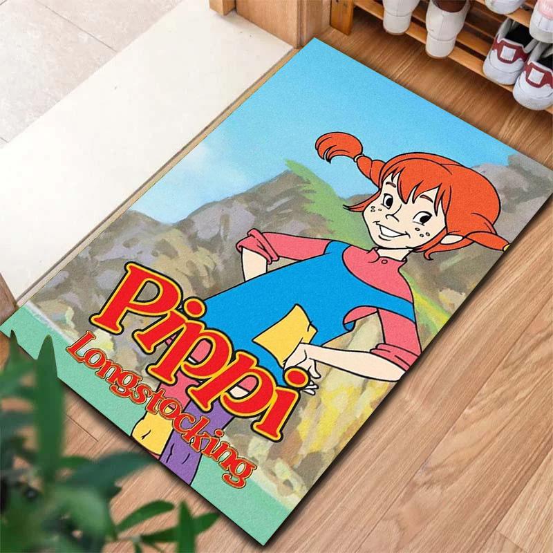 Pippi Longstocking Carpet Rug for Living Room Bedroom Home Sofa Decoration,Kids play Non-slip Floor Mat