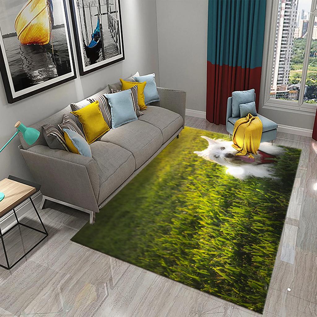 West Highland White Terrier Hund Teppich Niedlicher Welpe Tier Badezimmer Küche Schlafzimmer Anti-Rutsch Teppich Eingang Toilette Fußmatte