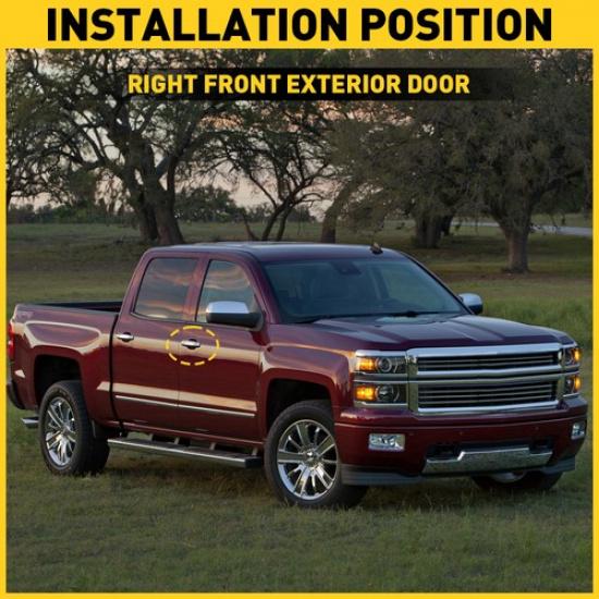 Outside Exterior Chrome Door Handle Right RH Front for Chevy GMC Pickup Truck US