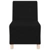Modular Armless Sofa 3 Piece Set Black 55 X 74 X 82 Cm Fabric