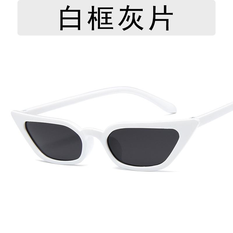 Fashion Sunglasses Woman Brand Designer Vintage Retro Triangular Cat Eye Glasses  Transparent Ocean UV400