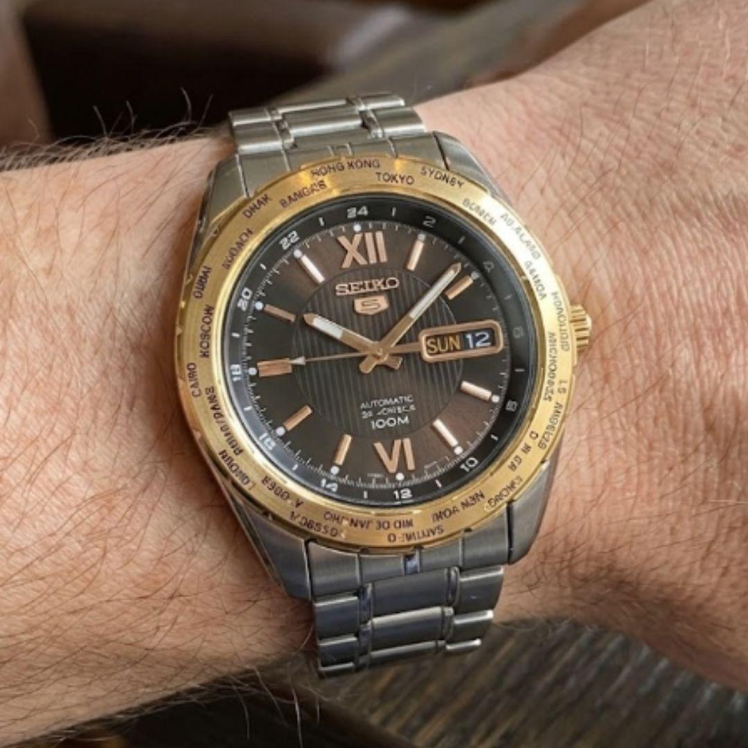 [SEIKO5 SPORTS/Working item/Manufactured in January 2010] Seiko 5 Atlas World Time Combi Color 23 Jewels Automatic Winding