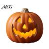 Fall Festival Decoration Halloween LED Pumpkin Lantern, Scary Face Glowing Plastic Reusable Lamp, Battery Operated Table Ornament for Home Party Decor