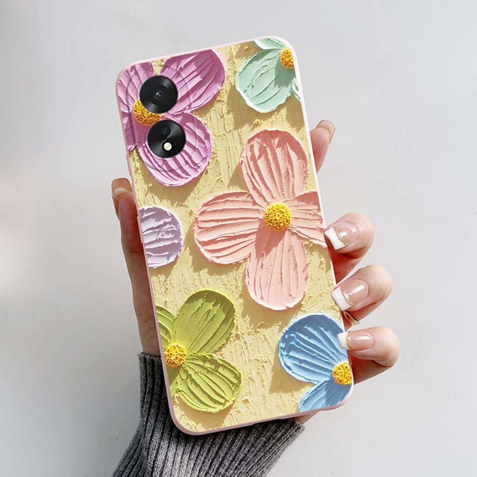 For Oppo A18 A38 Case Cute Bear Frog Cartoon Soft Silicon Phone Case For Oppo A38 4G A 38 OppoA38 CPH2579 6.56" Back Cover Capas
