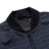 Qipilang Men's Business Casual Plaid Bomber Jacket