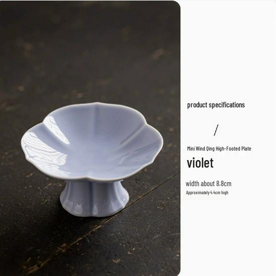 Chinese Style Ceramic Dessert Plate - Exquisite Small Tray for Mooncakes and Snacks, 2025 New Design