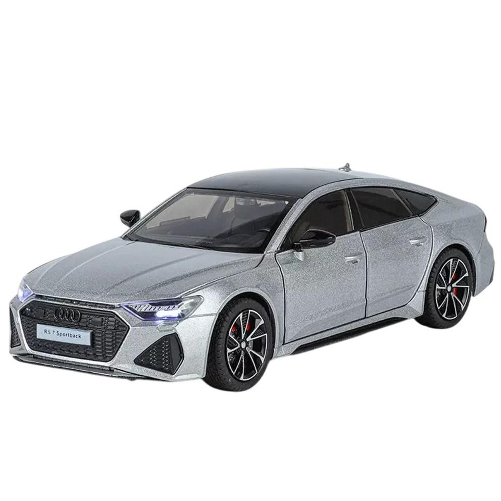MyCar 1:24 Scale Diecast Metal RS7 Model Car - Silver Collectible Figurine