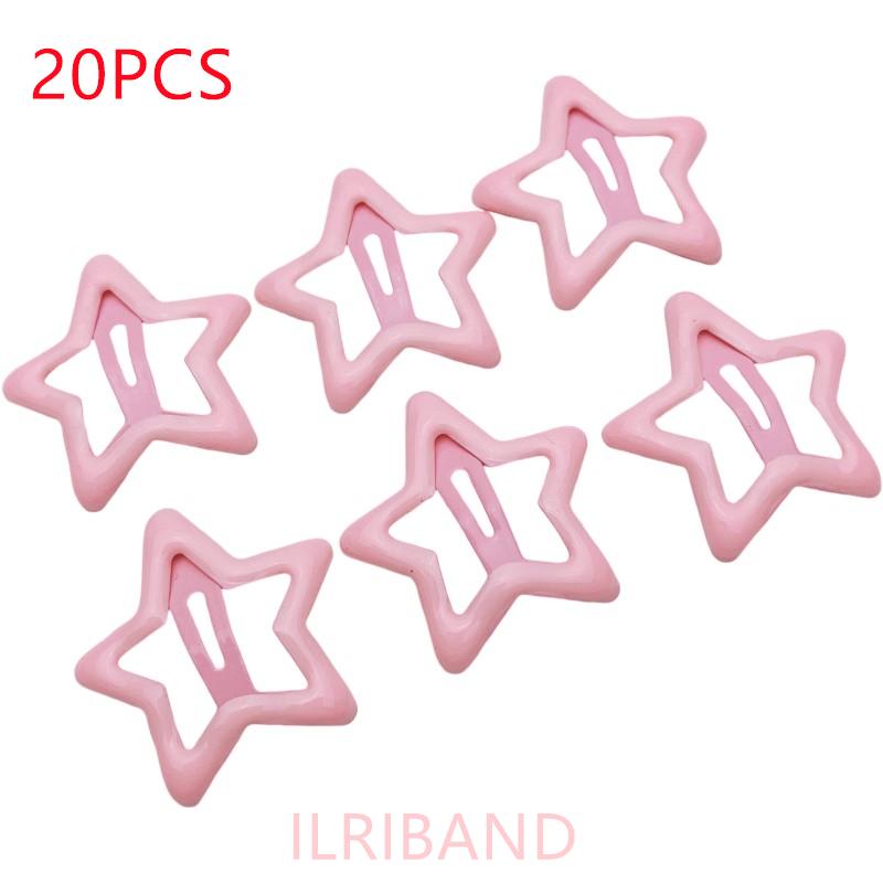 20pcs/lot 3CM Mini Star Hair Clip Kids Glitter Metal Hair Clips Barrettes Hairpins Girls Hair Accessories Headwear Styling Tools