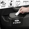 New 2026 Car Sticker Car Trash Can Interior Accessories Storage Box Rubbish Garbage Can For Ford Mustang Niniature Votiture Boss