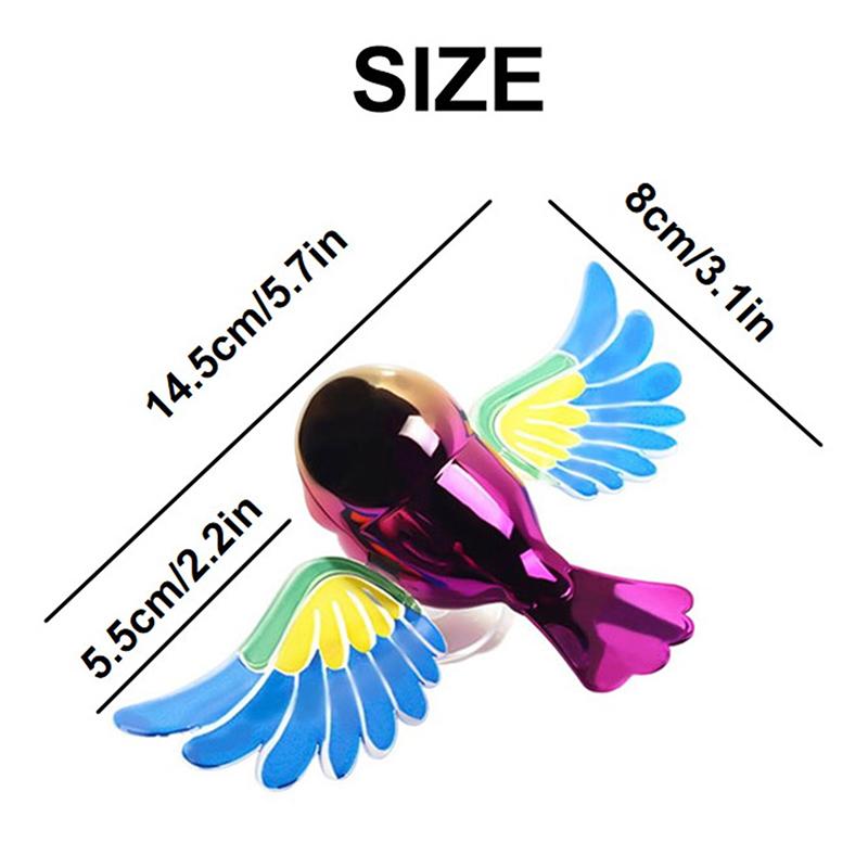 Simulation Flying Bird Motorcycle Car Ornaments Waving Wings In The Wind Cute Companion Little Bird Creative Car Fun Companion