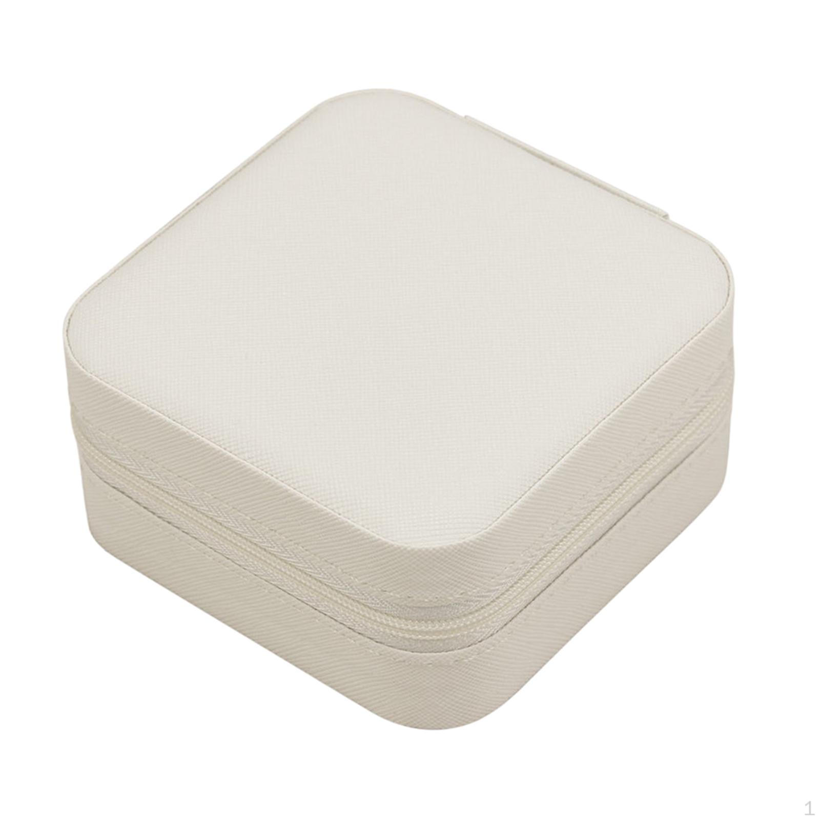 

Шкатулка-органайзер для ювелирных изделий, мини-витрина, футляр для хранения колец бежевый