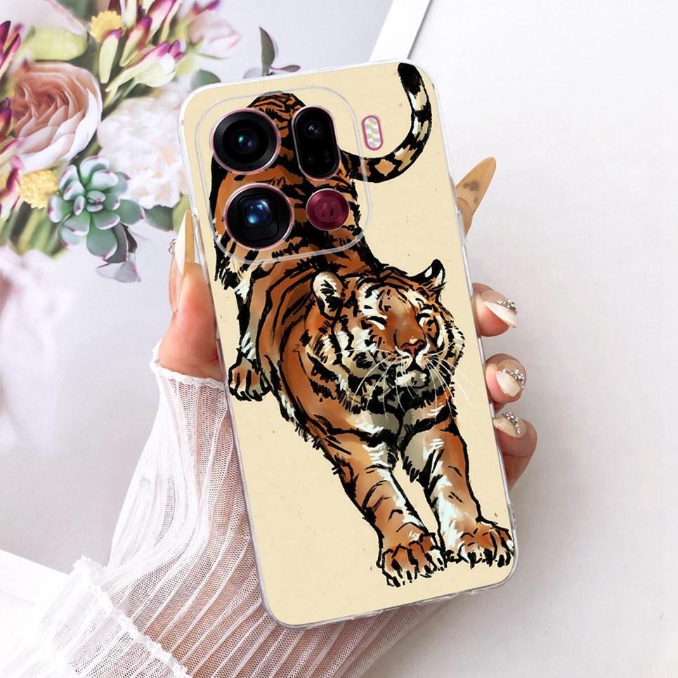 For Oppo Find X9 X9Pro Phone Case On Oppo Find X9 Pro Casing Cool Dragon Lion Tiger Cartoon Back Cover Clear Soft Silicone Coque