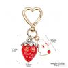 3D Strawberry Keychain AIXUANCute Heart-Shaped
