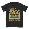 Unisex Unisexs TShirts 60th Birthday Vintage 1966 Legend Fashion Cotton Tee Shirt T Shirt Crew Neck Clothing Birthday Gift