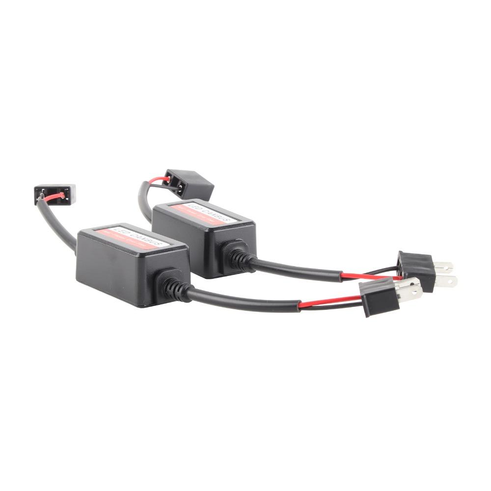 2PCS Plug And Play Car LED Headlight Decoder Radio Audio Compatible Error Free Canceller