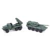 4Pcs/Set 1/144 Soviet Bm21 Hail Rocket Launcher Italy Centaur B1 Tank 4D Steel Ball Military Model Sliding Toy