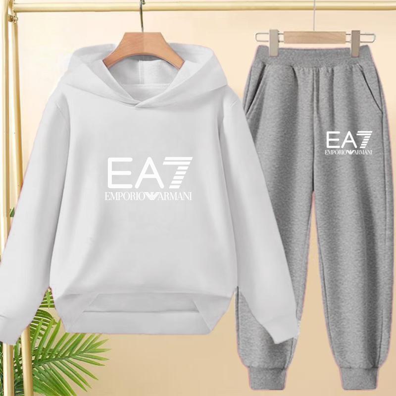 Kids Autumn Winter Hoodie Letter Print Clothing Casual Top+Trousers 2PBoy Girl 3-12Yrs Child Gift Brand Sports Coat Jogging Set