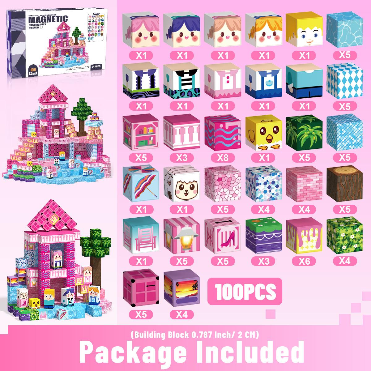 

NEW Magnetic Blocks Travel Set Kid Toys Magnet Cubes Building Construction STEM Game Portable Iron Box Education Toys Xmas Gift