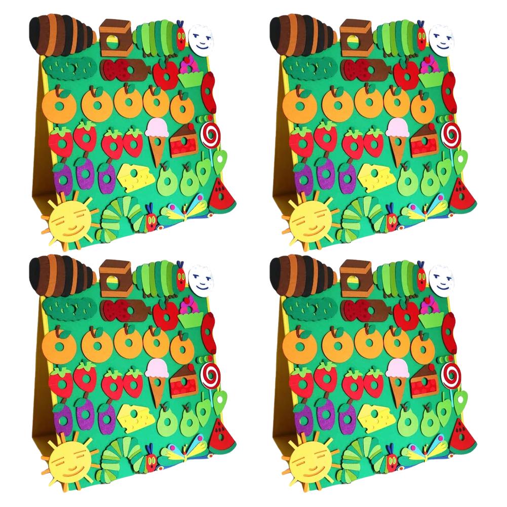 

Hot Sell Hungry Caterpillar Performance Props Felt Toys English Picture Books Teaching Aids Interactive Hungry Caterpillar Toy