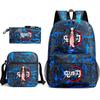 New schoolbag animation three-piece set heat transfer schoolbag small shoulder pencil bag primary and secondary school students backpack