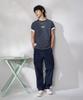 Keonbeoseu Striped Logo Loose Fit T-Shirt Obsidian Ucj690-695