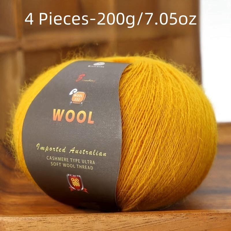 

6 шт. Пряжа из камвольной шерсти Многоцветный набор для вязания свитеров, брюк, шапок Мягкая и прочная 300 г всего