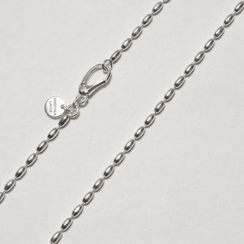 Another Layer Egg Ball Chain Necklace (silver925)(2color)
