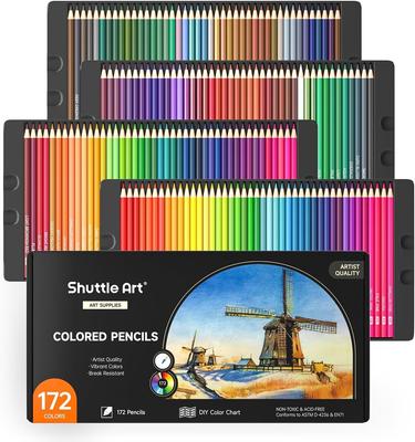 Colored 172 Color Pen Adult Coloring Metallic Paper Entrance Gift Pencils, Colors, Oil-Based, Set, Book, Colors, Illustration, Design,