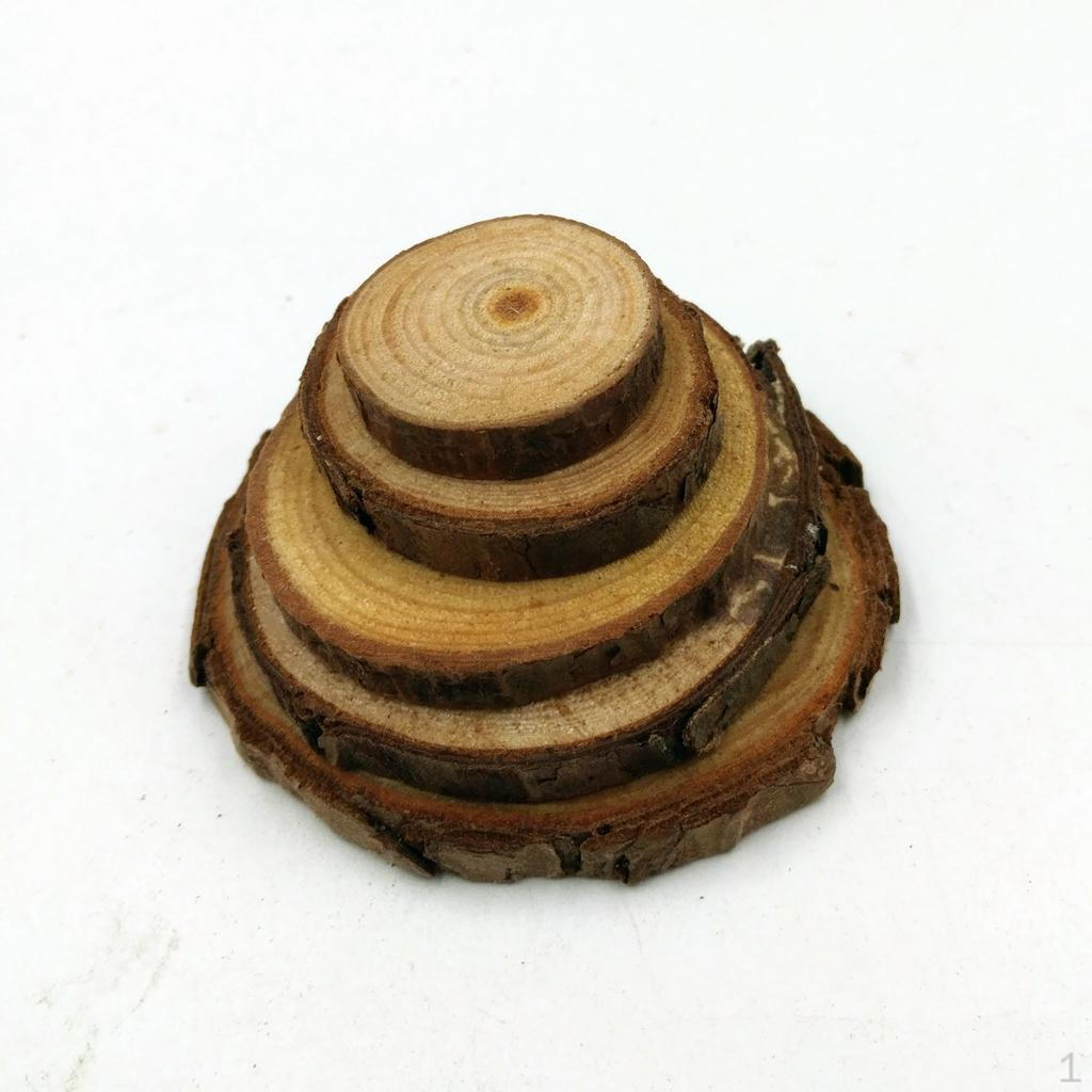 

50 Pieces 20-40mm Wood Log Slices Slice Rustic Craft for Wedding Christmas Centerpiece Decoration
