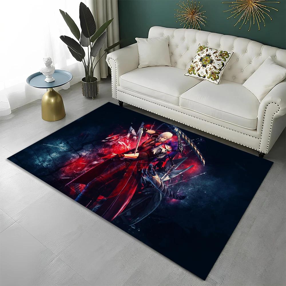 DMC Game D-Devil May Cry Gamer Carpet Rug for Home Living Room Bedroom Sofa Doormat Decor,kid play Area Rug Non-slip Floor Mat