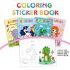 4pcs/set of Children's Cartoon Animal Coloring with Stickers Fun Coloring Book,