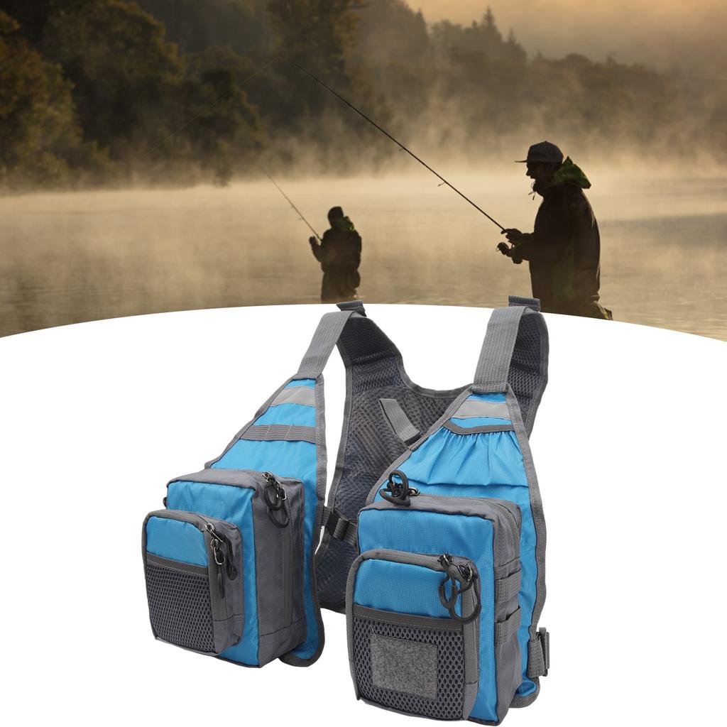 Strap Fishing Vest Fly Fishing Vest 8  S Oxford Cloth Reflective Strips Mesh Lining   Fishing Gear for Outdoor
