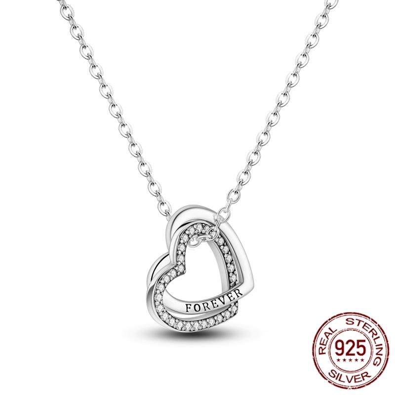 MULA Hote Heart Pendant Necklace 925 Silver Snake Neck Necklace Original Bracelet DIY Jewelry Fashion Luxury Women