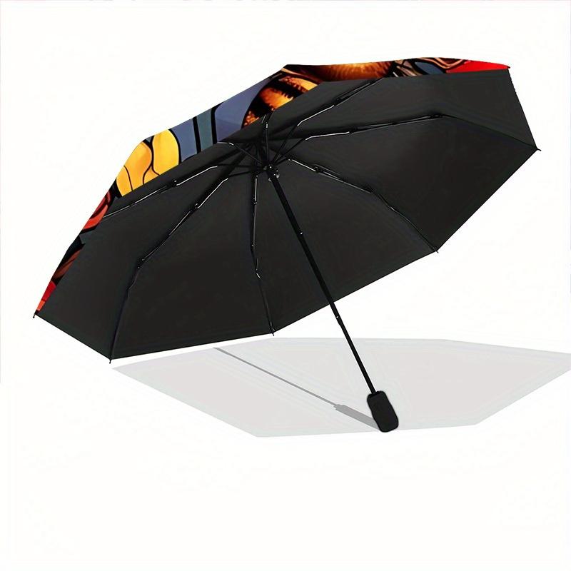 1pc Bee Garden Automatic Open/close Umbrella, 8-Rib Sturdy Structure, Portable Travel Umbrella, Parties, Everyday Use, Outdoor Accessory, Ar