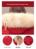 2024 Women's Eco-Friendly Leather Jacket with Detachable Fox Fur Lining