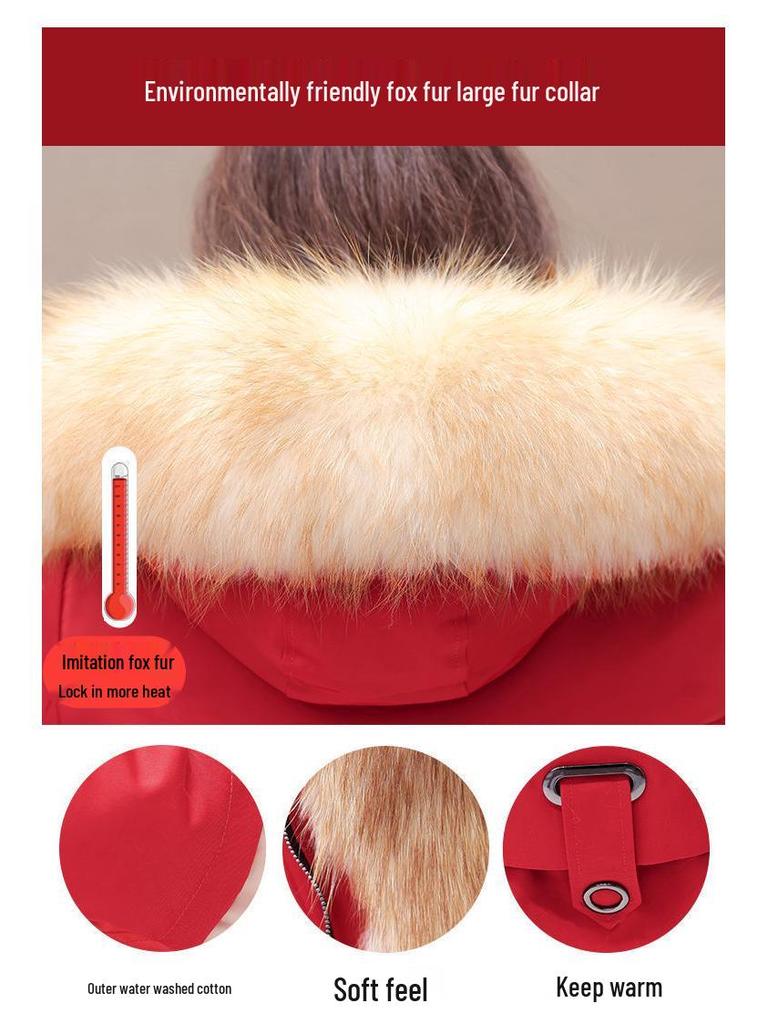 2024 Women's Eco-Friendly Leather Jacket with Detachable Fox Fur Lining