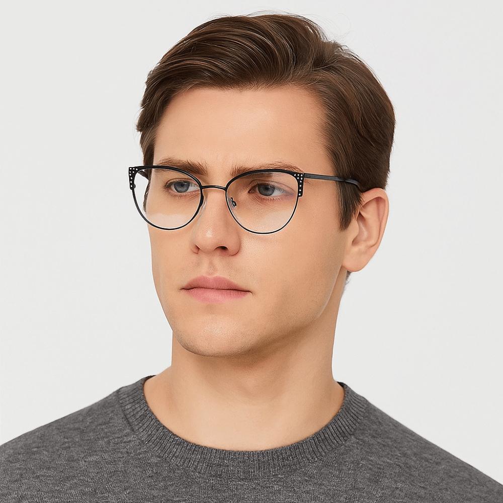 Metal Frame Anti-blue Light Glasses Transparent Computer Eyewear  Student