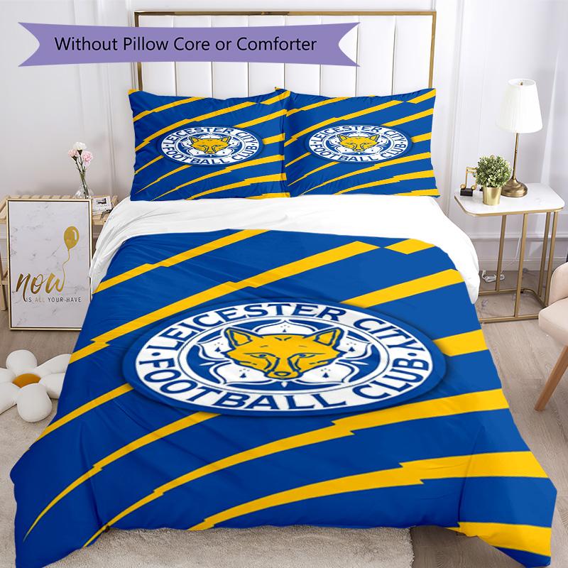 City Football Club Printed Pattern Duvet Cover Set – includes 1 duvet cover and 2 matching pillowcases Bedroom decor Christmas gifts