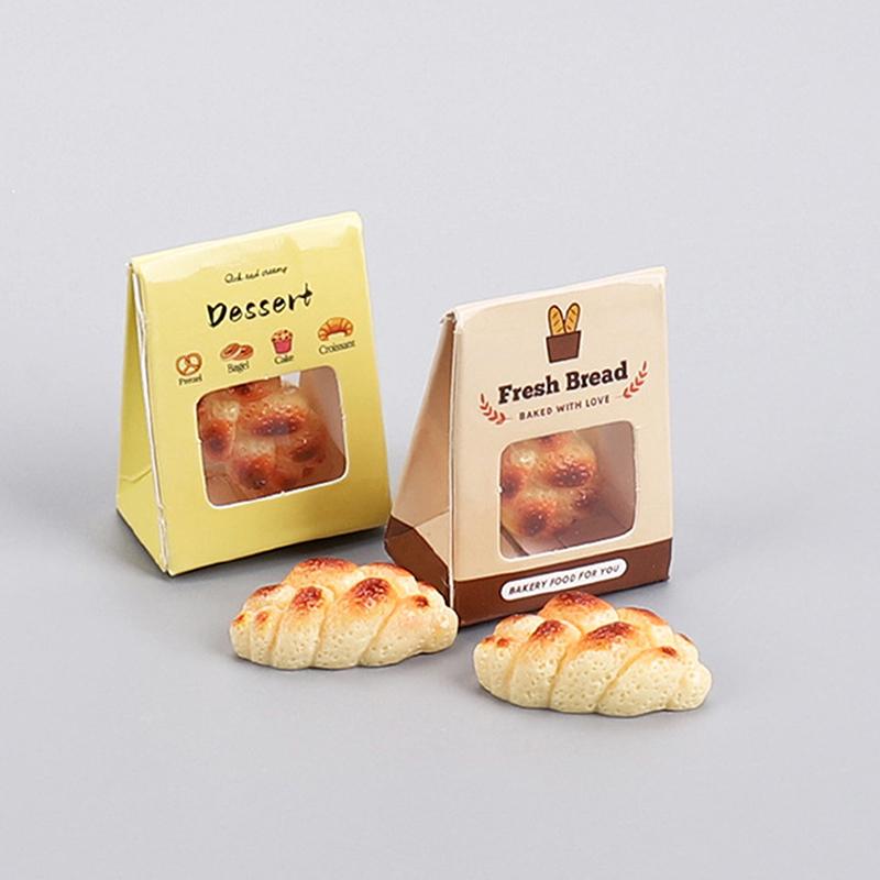 2 buc simulare desert pâine ornamente accesorii decor model DIY casă de păpuși jucării