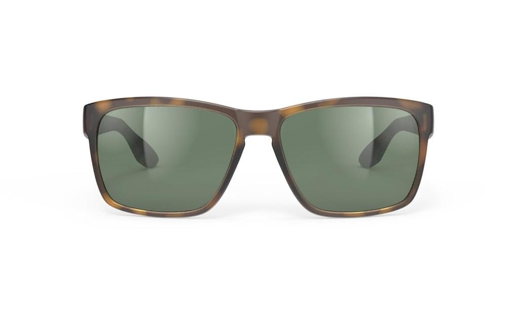 RUDYPROJECT Spinhawk Edge Demi Brown Matte Green Lens 60mm Sunglasses, Frame, Lens, SP900140-0000, Width