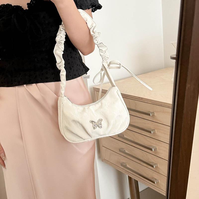 Stylish Summer Butterfly Shoulder Bag In Black Silver And White Perfect For Daily Wear