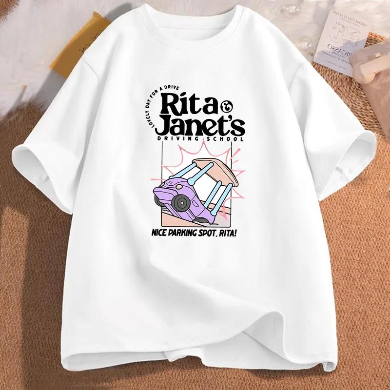 Rita Janet's Driving School T Shirt Women Men Funny Grpahic T Shirts Back To School Tee Shirt Women's Clothing Streetwear Shirt