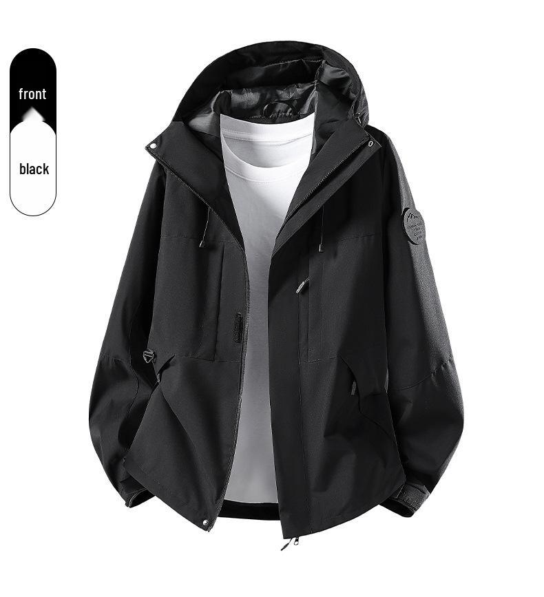 Spring/Autumn Outdoor Couple's Windbreaker – Windproof, Waterproof, Durable, Hooded Jacket for Men & Women
