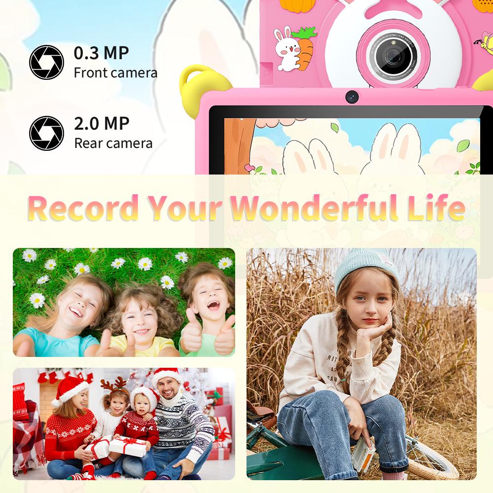 7-inch Android Children's Tablet with IPS HD Screen & Drop-proof Silicone Case