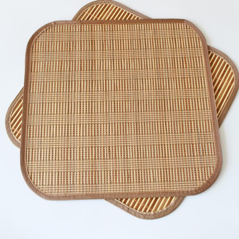 Summer Random Bamboo Cool Mat Breathable Seat Cushion Home And Office Chair Cool Mat Bamboo Silk Dining Chair Cushion