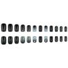 Middle Square Fake Nails Black and Grey Color Star Pattern Fake Nails for DIY Nail Design Art Salon